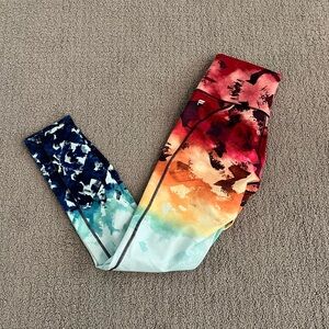 🩷 Fabletics High-Waisted Colorblock Leggings XS? See Measurements Cute Athletic